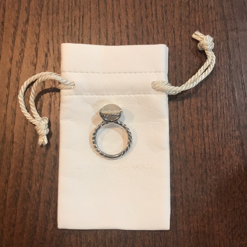 David Yurman Sterling Silver Moonstone Ring